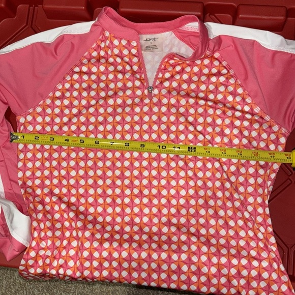 Jofit Pink and White Patterned Button Down Shirt - Picture 5 of 5